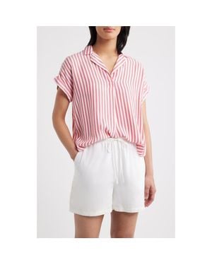 Beach Lunch Lounge Deni Stripe Shirt - Red