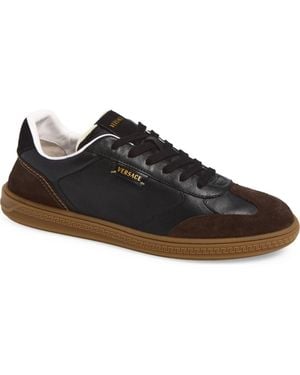 Versace Greca Court Low Top Sneaker - Black