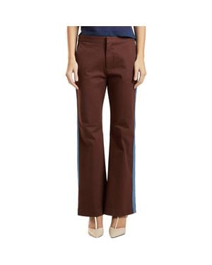 Cynthia Rowley Cotton Cropped Flared Pants - Brown