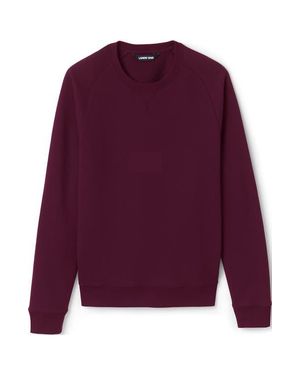 Lands' End Brushed Fleece Crewneck Sweatshirt - Purple