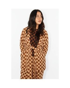 Ace & Jig Ryan Wraparound Fitted Robe Jacket - Brown