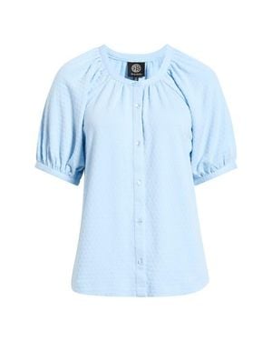 Bobeau Puff Sleeve Top - Blue
