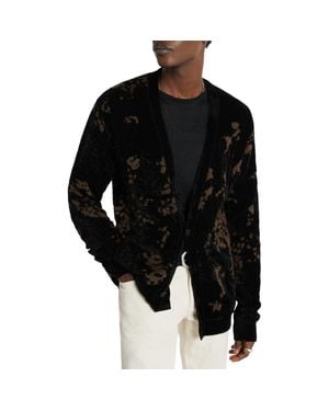 John Varvatos Raven Metallic Cardigan - Black