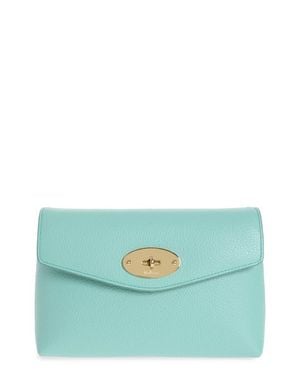 Mulberry Darley Leather Cosmetics Pouch - Blue