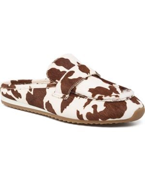 J/Slides Paula Leather Mule - Brown