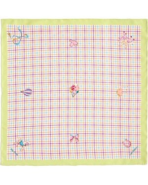 Lost Pattern Pop Pony Silk Bandana - Pink