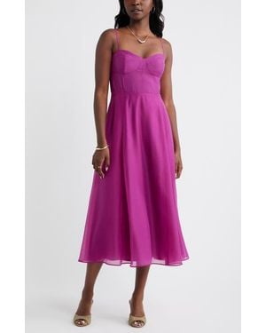 Chelsea28 Sweetheart Seamed Bodice Cocktail Dress - Pink