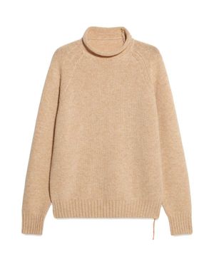 Fortela Andrew Merino Wool High Neck Sweater - Natural