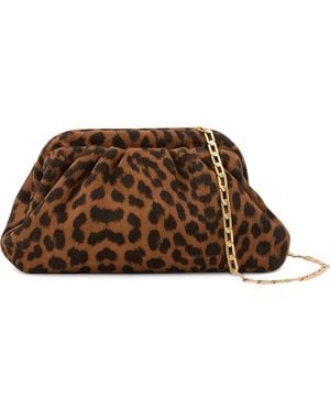 Reiss Mia Suede Frame Clutch - Brown