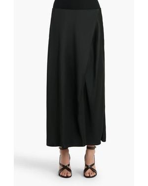 KHAITE Demi Satin Midi Skirt - Black