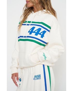 The Mayfair Group Angel Airlines Graphic Oversize Hoodie - Blue