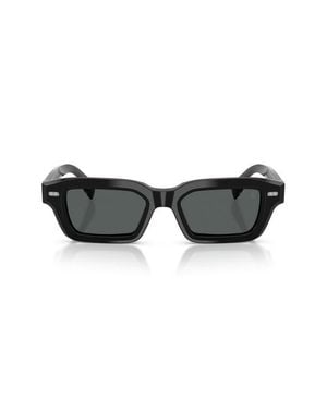Brunello Cucinelli Marla 50Mm Polarized Rectangular Sunglasses - Black