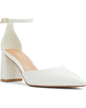 ALDO Jan Ankle Strap Pointed Toe Pump - White