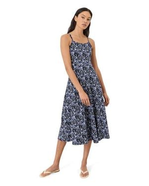 Pact Fit & Flare Midi Dress Made With Organic Cotton - Blue