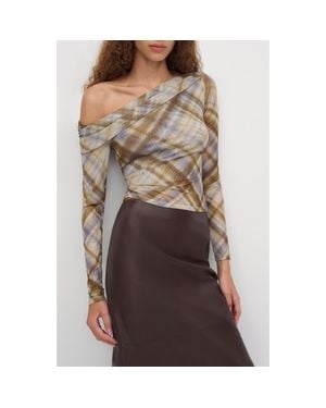 Reformation Elio Cowl Neck Top - Gray