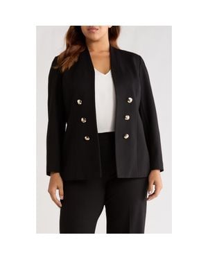 Anne Klein Open Front Jacket - Black