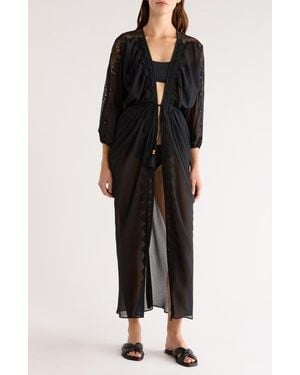 Ramy Brook Bernice Lace Trim Cover-Up - Black