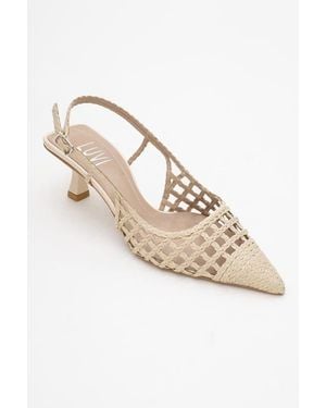 Prologue Shoes Heaven Knitted Pointed Toe Pump - Natural