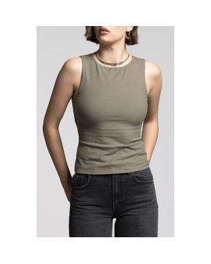 WEEKEND LOS ANGELES Britton Ribbed Tank - Gray