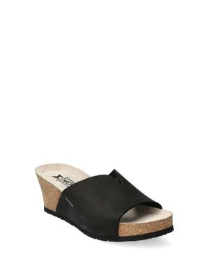 Mephisto Lisane Wedge Slide Sandal - Black
