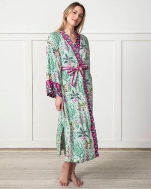 Printfresh Eco Satin Robe - White