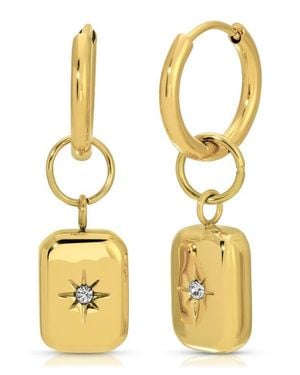 Kozakh Illion Drop Hoop Earrings - Metallic