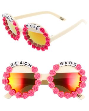Rad & Refined Beach Babe Round Sunglasses - Red