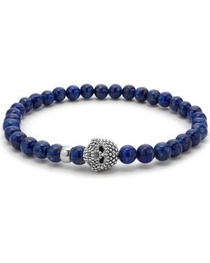 Lagos Anthem Lapis Skull Stretch Bracelet - Blue