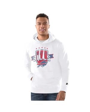 Starter Buffalo Bills Vintage Pullover Hoodie - White