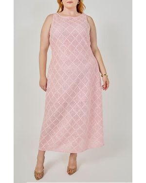 Endless Rose Textured Sleeveless Maxi Dress - Pink