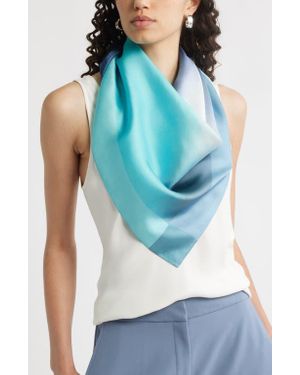 Nordstrom Gradient Print Silk Square Scarf - Blue