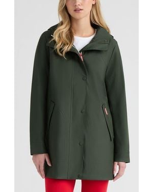 HUNTER Acacia Rubberized Water-Repellent Rain Jacket - Green