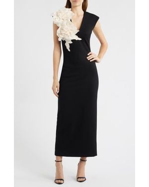 Elliatt Zahara Floral Sleeveless Gown - Black