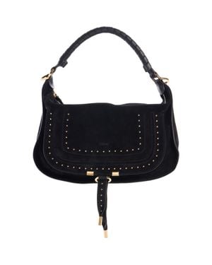 Chloé Marcie Suede Shoulder Bag - Black