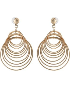 Jessica Simpson Multi Hoop Drop Earrings, Statement Hoops - Metallic