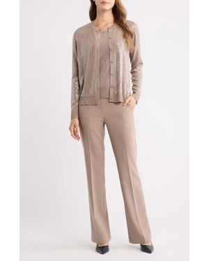 Anne Klein Slash Pocket Pants - Natural