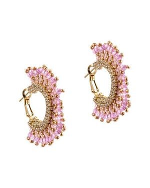 Deepa Gurnani Sierra Hoop Earrings - Pink