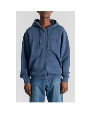 Stan Ray Og Logo Zip Graphic Hoodie - Blue