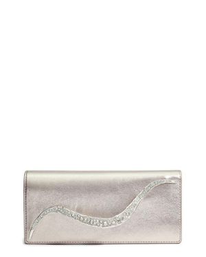 Alexis Crystal Curve Clutch - Gray