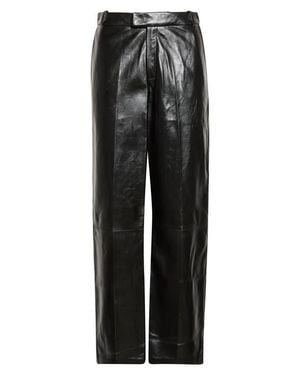 Arma Cami Straight Leg Lambskin Leather Pants - Black