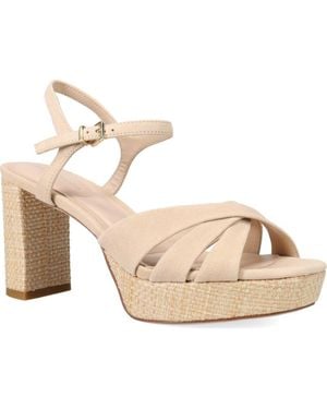Pelle Moda Petina Ankle Strap Platform Sandal - Metallic