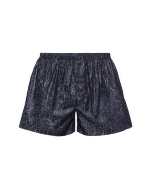 Hanro Selection Satin Cotton Boxers - Blue