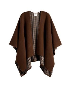 Vince Double Face Wool & Cashmere Cape - Brown
