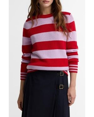 Barbour Woodhouse Striped Wool & Cashmere Sweater - Red