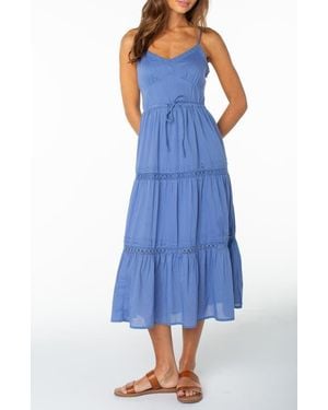 Roxy Azalea Cotton Midi Sundress - Blue