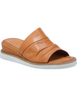 Miz Mooz Erin Platform Wedge Slide Sandal - Brown