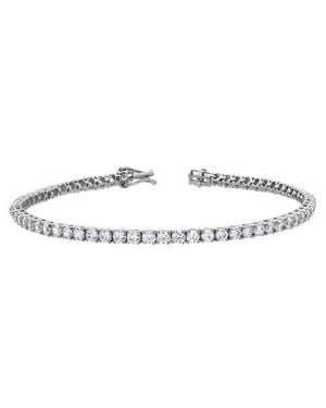 LuvMyJewelry Evelia 5 Ct 14K Natural Diamond Tennis Bracelet - Metallic