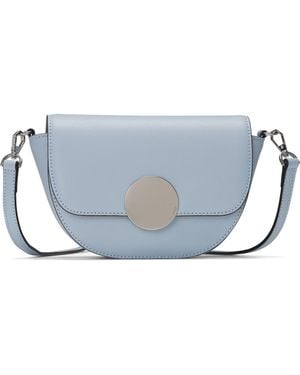 orYANY Lottie Leather Saddle Crossbody Bag - Blue