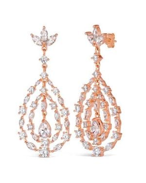 Anna Zuckerman Retro Glamour Chandelier Earrings - Metallic