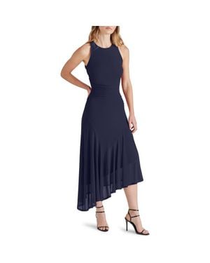 Steve Madden Laney Asymmetric Mesh Dress - Blue